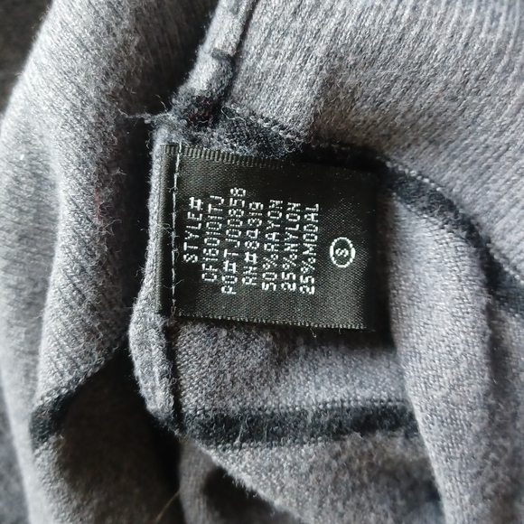 Gray and Black Striped Sweater Dress - Picture 8 of 8